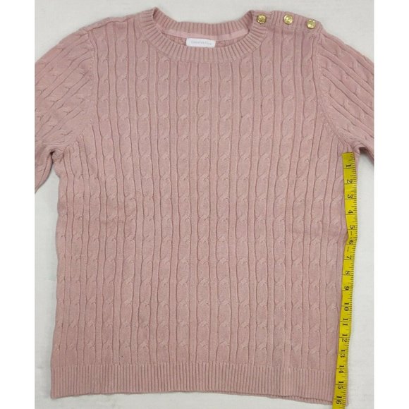 Charter Club Womens Sweater XL Pink Cable Knit - Picture 9 of 13